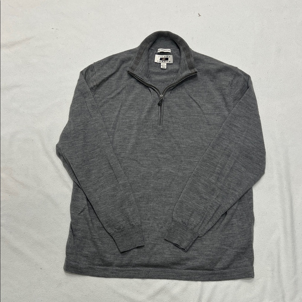 Joseph Abboud Men's Gray Zip-Up Sweater